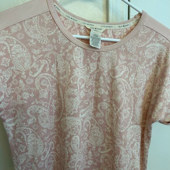 Lucky Brand Pink Short Sleeve Pajama Tee – Women’s Medium - Picture 3 of 4